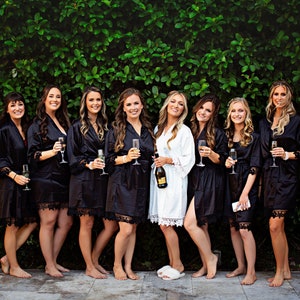 Getting Ready Satin Robes, Bridesmaid Robes, Bachelorette Party Robes, Bridal Shower Robes, Wedding Gift, Wedding Shoot Robes, Gift For Her