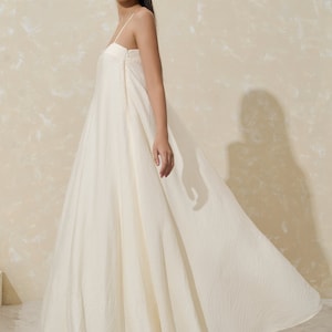 Square Neckline MAXI Silk Dress with Sleeveless - Oversize Silk Dress - Comfy Floor Length Dress
